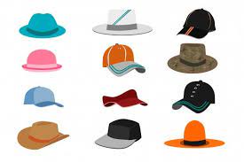 Collection De Differents Types De Chapeaux Sur Fond Blanc In 2020 Sewing Logo Design Types Of Hats Hats