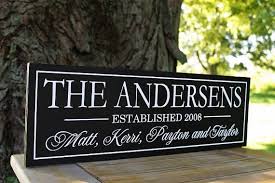 Custom House Signs Wood House Name Signs Wooden Housewares Homedecor Etsymktgtool Http Etsy Me 2 Established Family Signs Family Signs Family Name Signs