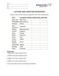 Project Map Latitude And Longitude Worksheet Worksheet Geography Worksheets Social Studies Worksheets Social Studies