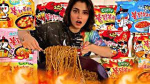 جربت كل أنواع الاندومي الكوري الحار مع بعض النتيجة نار youtube