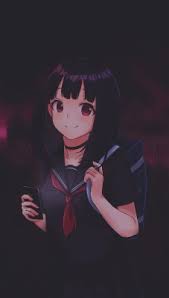 Female animated character wallpaper, horror. Anime Anime Girls Picture In Picture Dark Smartphone Dark Anime Phone Wallpaper Hd 728x1282 Wallpaper Teahub Io