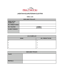 Contoh penulisan buku log projek tahun akhir. Pdf Jabatan Kejuruteraan Elektrik Buku Log Asadi Wa Syaifillah Academia Edu