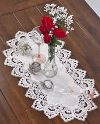 Antique European Peacock Tail White Lace Table Runner On White Jacquard Polyester In 2020 Lace Table Runners Table Runners Wedding Elegant Tablecloth