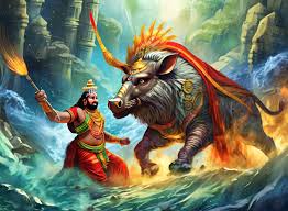Varaha Avatar's battle with the giant ...