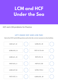 Hcf And Lcm Questions For Class 6 Maths Playing With Numbers With Solutions In 2020 Math Worksheets 8th Grade Math Worksheets Free Math Worksheets