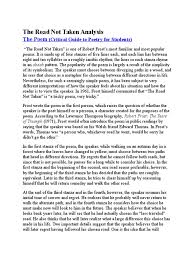 Maybe you would like to learn more about one of these? The Road Not Taken Analysis Poetry