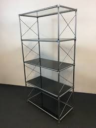 Ikea Contemporary Laxvik Chrome And Black Glass Four Tier Shelving Unit Glass Shelves Kitchen Glass Shelves Shelving Unit