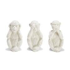No evil monkeys, three wise monkeys, three morality monkeys, three mystic apes. S 3 No Evil Monkeys