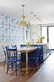 Sarah Richardson S Royal Blue Gold And White Kitchen The Inspired Room Home Decor Decor Living Room Decor Modern