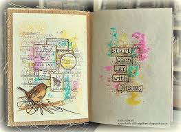 Bits And Pieces Song Advert Simon Says Stamp Monday Challenge 24 February 2020 Inspired By Music Art Journal Page Using Tim Holtz S In 2020 Art Journal Pages Tim Holtz Cards Simon Says Stamp