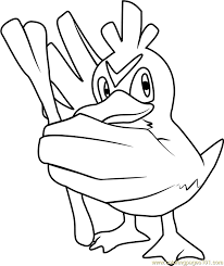 Letter d coloring pages are a fun way for kids of all ages to develop creativity, focus, motor skills and color recognition. Farfetch D Pokemon Coloring Page For Kids Free Pokemon Printable Coloring Pages Online For Kids Coloringpages101 Com Coloring Pages For Kids