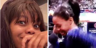 Gabby Douglas Reacts To Dougie Dance At The Olympic Trials