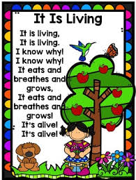 Living And Non Living Things Anchor Chart Worksheets