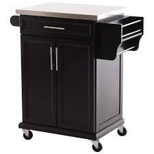 Winado rolling kitchen cart with drawer & shelf,isla. White Wood Kitchen Island Counter Utility Cart Stainless Steel Top Wheels Drawer Kitchen Islands Kitchen Carts Home Garden