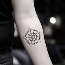 Tudor Rose Temporary Tattoo Sticker Set Of 2 Neck Tattoo White Rose Tattoos Tudor Rose Tattoos