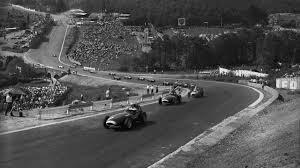 The view down to eau rouge at the start of the 1955 race. The Evolution Of Eau Rouge F1 S Most Thrilling Corner In Pictures
