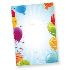 Mit dieser vorlage kann ein einladungsschreiben für ein visum erstellt werden. Briefpapier Fur Einladung Geburtstag 50 Stuck Din A4 Motivpapier Kinder Ebay