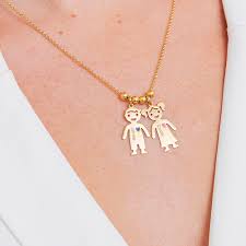 Beyond their symbolic gestures, real gold chains are a good investment and one of the few things in life that will turn. Personalized 14k Solid Yellow Gold Mother S Necklace With Engraved Children Charms Solo Mio Italian Jewelry