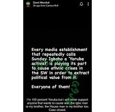 He is a business magnate, activist. Instablog9ja Herdsmen Crisis Singer Kwam1 S Daughter Facebook