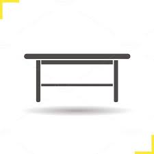 Wooden Table Icon Vector Wooden Tables Wooden Table