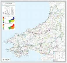Burghley used this atlas to illustrate domestic matters. West Wales County Wall Map Wall Maps County Map Map