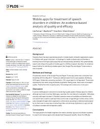 To download apple® apps, click here. Pdf Mobile Apps For Treatment Of Speech Disorders In Children An Evidence Based Analysis Of Quality And Efficacy