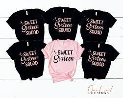 Sweet 16 Birthday Squad T Shirts Sweet Sixteen T Shirts Sweet 16 Group Individual Birthday Customized Tank Top Or T Shirts Sweet Squad Sweet 16 Birthday Matching Tee In 2020 Sweet 16 Shirts Sweet 16 Sleepover Sweet 16 Birthday