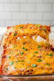 Cheesy Turkey Enchiladas Are The Perfect Addition To Your Dinner Menu Made With Ground Turk In 2020 Turkey Enchiladas Ground Turkey Casserole Ground Turkey Enchiladas