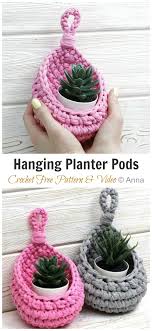 You will surely love this pattern! Hanging Teardrop Planter Pods Crochet Free Pattern Crochet Knitting