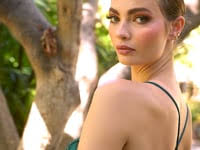 Glitter Beaded Feather Mermaid Gown by Andrea & Leo Couture A1171