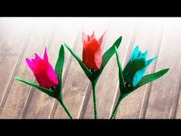 Untuk pembuatan nya sangat mudah dan simpel. Wow Cara Paling Mudah Membuat Bunga Tulip Dari Kain Flanel Youtube Bunga Tulip Bunga Kain Flanel