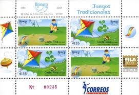 La palabra rayuela se deriva etimológicamente de la palabra raya, ya que su diseño es con base en rayas o. Traditional Children S Games Costa Rica 2009 Miniature Sheet Stamp Digest