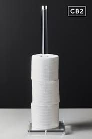 Acrylic And Polished Nickel Toilet Paper Storage Tower Reviews Cb2 Toilet Paper Storage Storage Towers Paper Storage