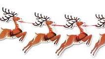 9 PCS Christmas Paper Banners Flags Santa and Reindeers Bunting Garlands  for Door Wall Window Hanging Decoration Christmas Party Favor Supplies