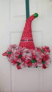 Love This Santa Hat Christmas Mesh Wreaths Diy Christmas Hats Christmas Wreaths Diy
