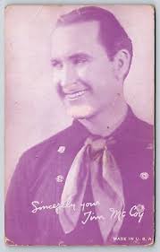 Western Actor~Portrait of Jim McCoy In Suit Sincerely B&W~Vintage Arcade  Card