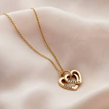 Personalised Baby Names Heart Necklace Posh Totty Designs