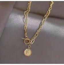 Selective focus of cheerful bearded car dealer holding car keys near woman. Multiple Chains Pendant Necklace Rebelsmarket