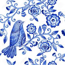 Blue Birds And Flowers Wallpaper Vector Floral Watercolor Texture Pattern With Blue Flowers And Birds Watercolor Blue Floral Pattern Seamless Patter 2020 Arka Plan Desenleri Baski Sanatsal Resimler