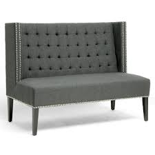This bench is made with a birch frame, black lacquered wood legs, gray linen upholstery and ca117 fire retardant foam cushioning. Baxton Studio Owstynn Gray Linen Modern Banquette Bench Baxton Studio Http Www Amazon Com Dp B008ndqu1o Ref Cm Banquette Bench Banquette Wholesale Interiors