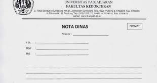 Pada bagian kepala biasanya berisi keterangan dari organisasi yang menerbitkan nota, bagian kepala nota dinas sama seperti yang digunakan untuk surat dinas pada. Contoh Nota Dinas Dan Formatnya Murad Maulana