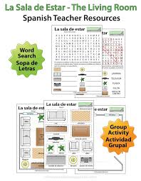 Living Room In Spanish Word Search And Group Activity Spanish Teacher Resources Teacher Resources Learning Spanish