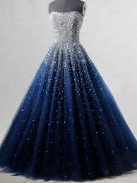 Black And Blue Prom Dress Sparkly Prom Dresses Strapless Dark Navy Sequins Long Beautiful Prom Dress Jkl1127 Sparkly Prom Dresses Strapless Prom Dresses Beautiful Prom Dresses