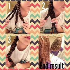 Curly Hair Tutorial For Wet Hair 1 Put Hair In Three Separate Braids When Hair Is Wet 2 Leave In Overnight 3 In The Morni Face Hair Wet Hair Wet Hair Overnight