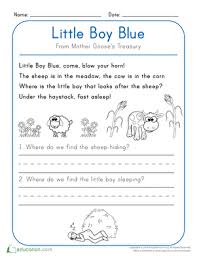 The children will read the passages and then answer questions about the passages. Kindergarten Comprehension Worksheets Free Printables Education Com