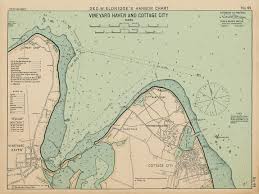 Vineyard Haven And Cottage City Marthas Vineyard Ma Colored Nautical Chart
