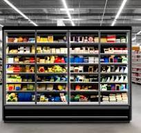Fridge with Dairy product at supermarket :: Behance