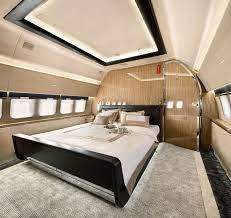 Private jet with bedroom and bathroom. Bedroom Luxury Private Jet Interior Luxury Bedrooms Ideas