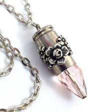 Pale Pink Faceted Glass Crystal Bullet Necklace Jewelry Etsy Bullet Necklace Glass Drop Earrings Key Necklace Vintage