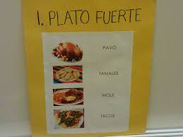 Entree Menu In Spanish Dramatic Play Teaching Spanish Teaching